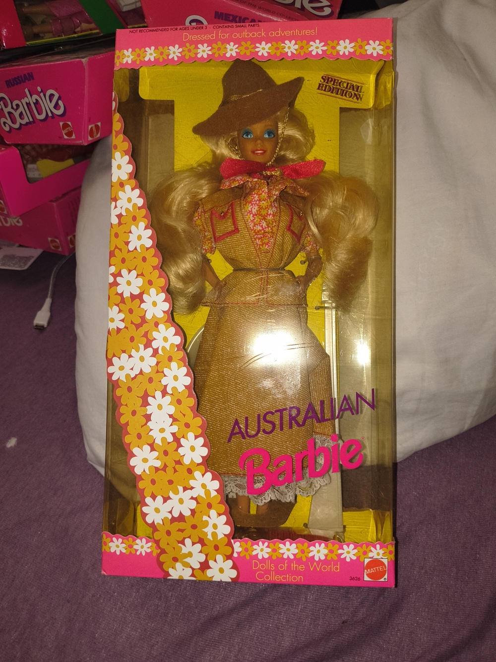 Mattel Australian Barbie in Yellow and Brown Outfit